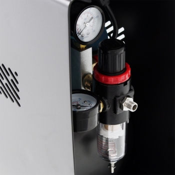 Airbrush Kompressor AF196AW Lufttank 2 Zylinder Kolben