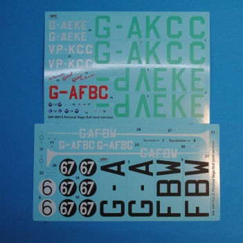 Preview: 1/48 Percival Vega Gull civilian registrations