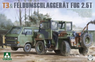 1/35 T3 + FeldUmschlagGerat FUG 2.5t     Military Fork Lift Truck and Minibus 2 in 1