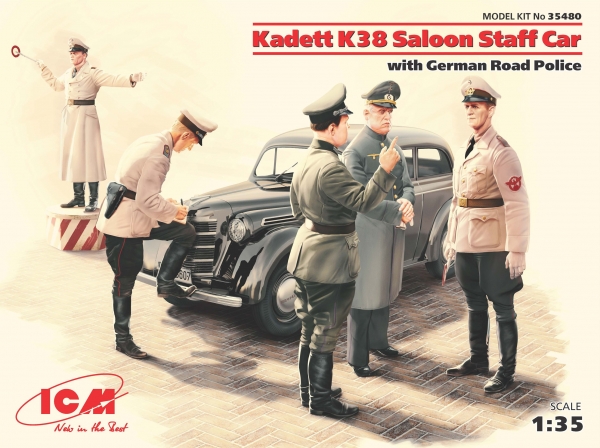 1/35 Kadett K38 Saloon Staff Car with German Road Police +5 fig.