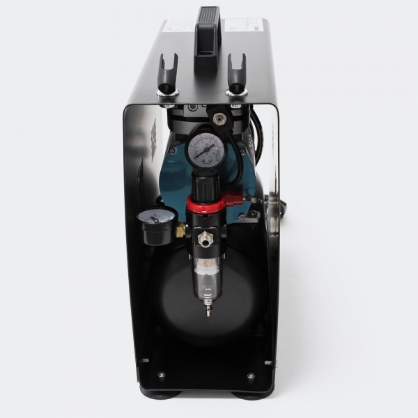 Airbrush Kompressor AF196AW Lufttank 2 Zylinder Kolben