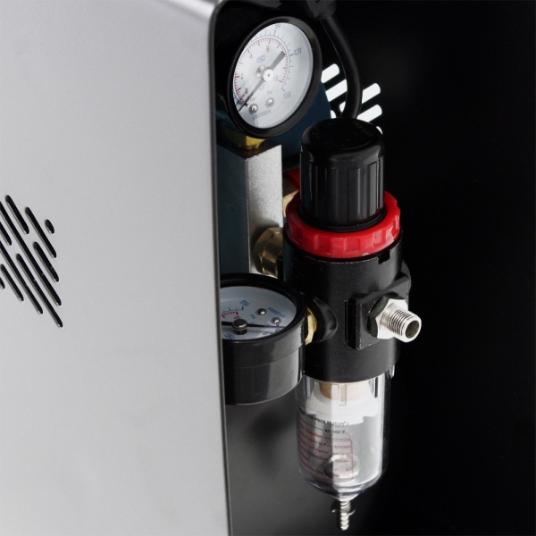 Airbrush Kompressor AF196AW Lufttank 2 Zylinder Kolben