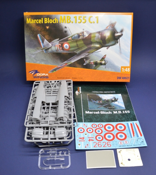 1/48 Marcel-Bloch MB.155C.1 Four options in decals