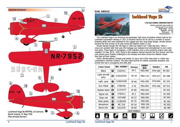 1/48 Lockheed Vega 5b "Record flights"