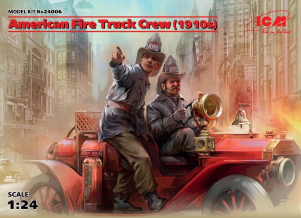 1/24 American Fire Truck Crew(1910s)2 Figures